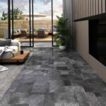 vidaXL Podlahové dosky 5,11 m² 55 pcs PVC Drevená štruktúra šedá