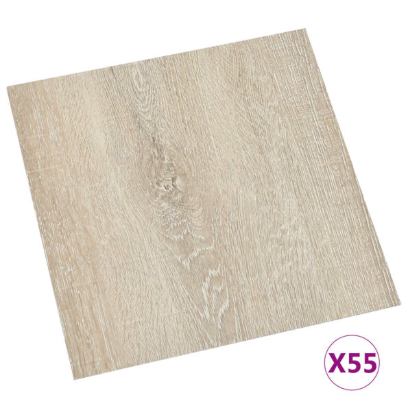 vidaXL Podlahové dosky 55 pcs Béžová 5,11 m² PVC – Obrázok 3