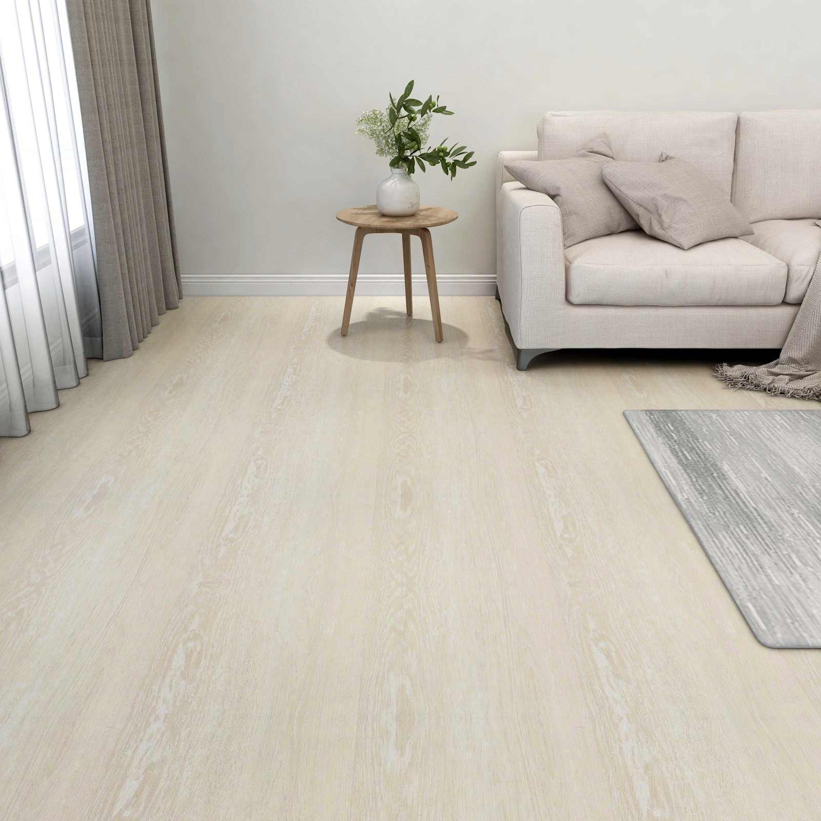42046326_1.jpg vidaXL Podlahové dosky 5,11 m² 55 pcs PVC Biela a béžová – Obrázok 1