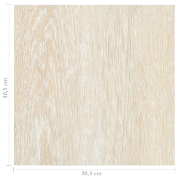 vidaXL Podlahové dosky 5,11 m² 55 pcs PVC Biela a béžová – Obrázok 11