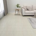 vidaXL Podlahové dosky 5,11 m² 55 pcs PVC Krémovo biela