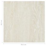 vidaXL Podlahové dosky 5,11 m² 55 pcs PVC Krémovo biela – Obrázok 11