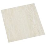 vidaXL Podlahové dosky 5,11 m² 55 pcs PVC Krémovo biela – Obrázok 2