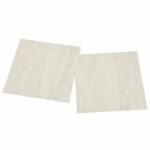 vidaXL Podlahové dosky 5,11 m² 55 pcs PVC Krémovo biela – Obrázok 4