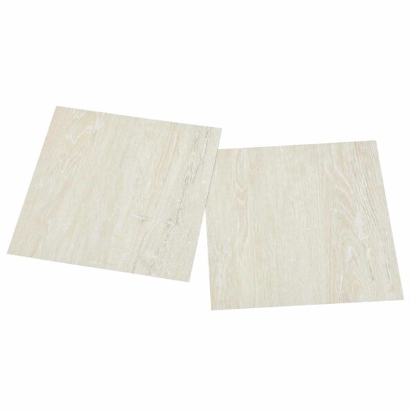 vidaXL Podlahové dosky 5,11 m² 55 pcs PVC Krémovo biela – Obrázok 4