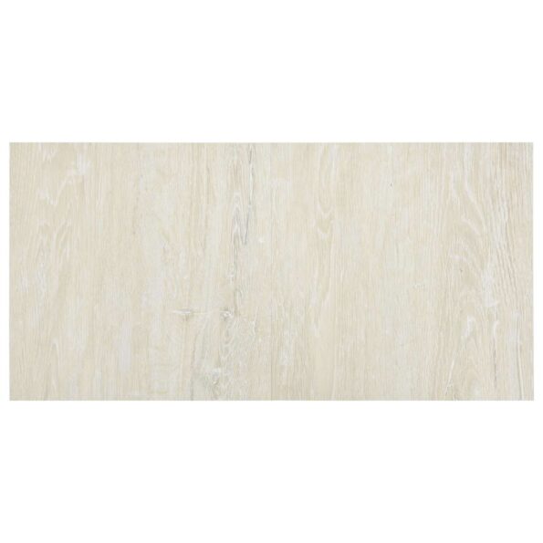 vidaXL Podlahové dosky 5,11 m² 55 pcs PVC Krémovo biela – Obrázok 5