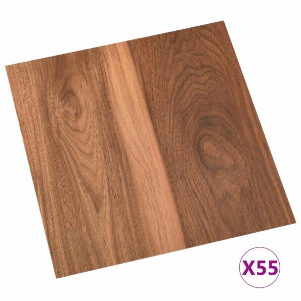 vidaXL Podlahové dosky 5,11 m² 55 pcs PVC Tmavé drevo – Obrázok 3