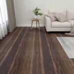 vidaXL Podlahové dosky 55 pcs Tmavohnedá 5,11 m² PVC