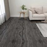 vidaXL Podlahové dosky 55 pcs Tmavo šedá 5,11 m² PVC