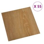 vidaXL Podlahové dosky 55 pcs Hnedá 5,11 m² PVC – Obrázok 3