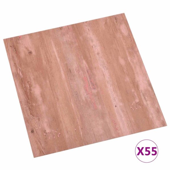 vidaXL Podlahové dosky 55 pcs Červená 5,11 m² PVC – Obrázok 3