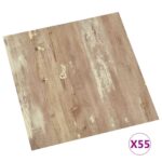 vidaXL Podlahové dosky 5,11 m² 55 pcs PVC Krémová a svetlo hnedá – Obrázok 3