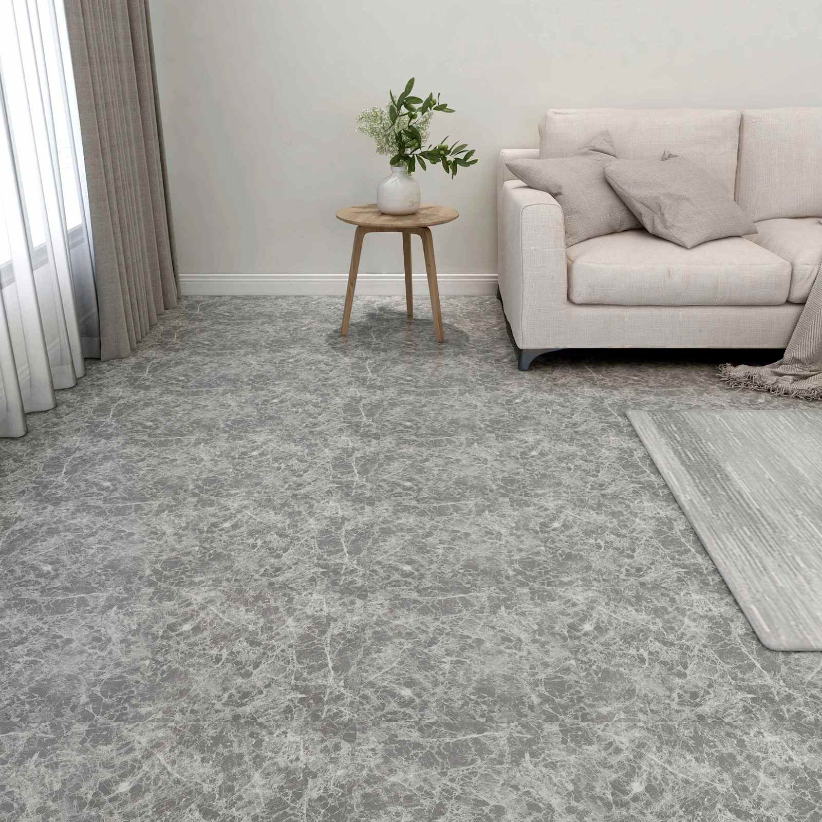 42046345_1.jpg vidaXL Podlahové dosky 5,11 m² 55 pcs PVC Sivá – Obrázok 1
