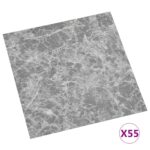 vidaXL Podlahové dosky 5,11 m² 55 pcs PVC Sivá – Obrázok 3