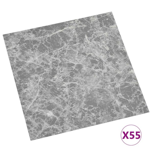 vidaXL Podlahové dosky 5,11 m² 55 pcs PVC Sivá – Obrázok 3