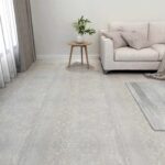 vidaXL Podlahové dosky 5,11 m² 55 pcs PVC Biela a drevo