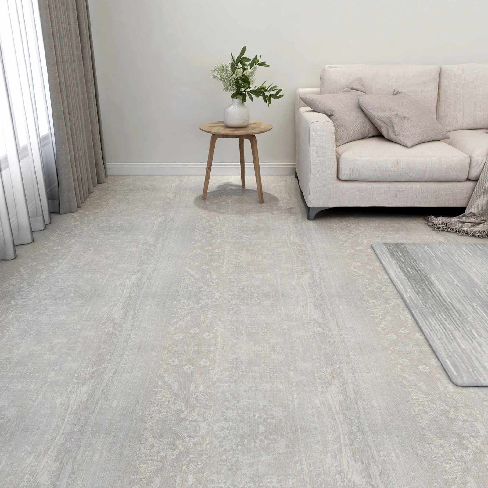 42046346_1.jpg vidaXL Podlahové dosky 5,11 m² 55 pcs PVC Biela a drevo – Obrázok 1