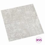 vidaXL Podlahové dosky 5,11 m² 55 pcs PVC Biela a drevo – Obrázok 3