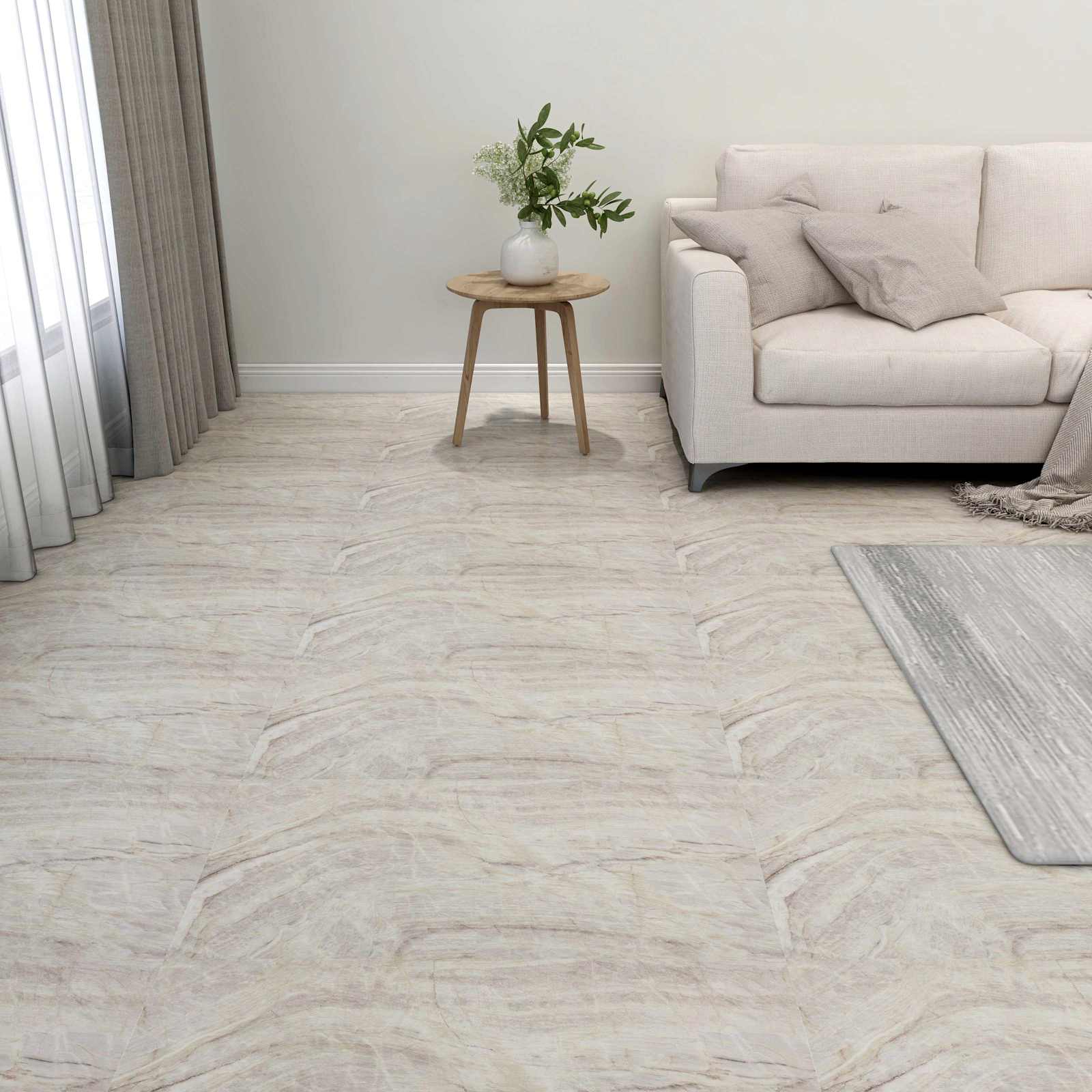 42046348_1.jpg vidaXL Podlahové dosky 5,11 m² 55 pcs PVC Hnedá a béžová – Obrázok 1