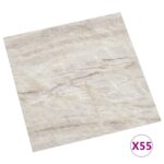 vidaXL Podlahové dosky 5,11 m² 55 pcs PVC Hnedá a béžová – Obrázok 3