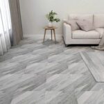 vidaXL Podlahové dosky 55 pcs Biely 5,11 m² PVC