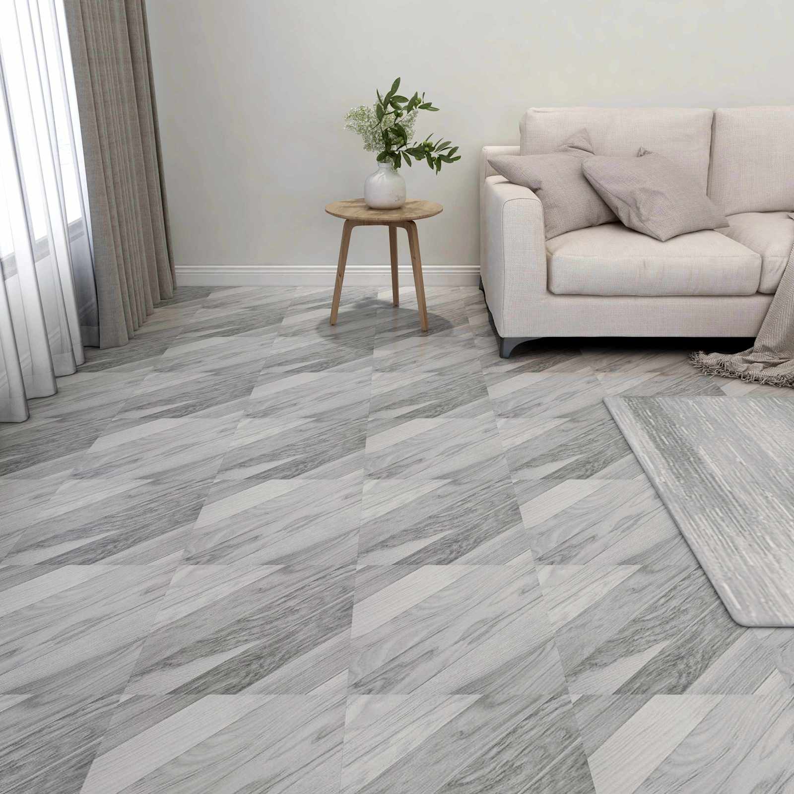 42046350_1.jpg vidaXL Podlahové dosky 55 pcs Biely 5,11 m² PVC – Obrázok 1