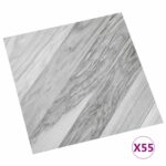 vidaXL Podlahové dosky 55 pcs Biely 5,11 m² PVC – Obrázok 3