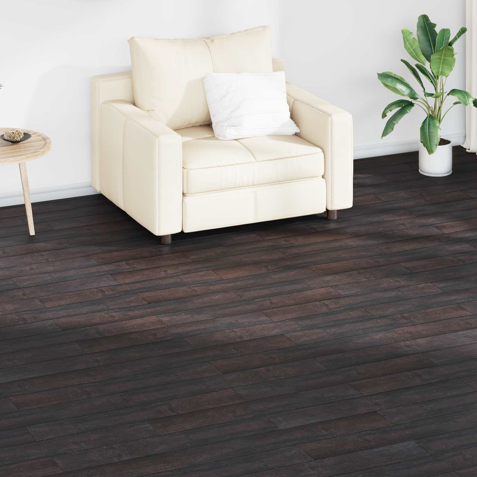 42046438_1.jpg vidaXL Podlahové dosky 18 pcs Tmavohnedá 2,51 m² PVC – Obrázok 1