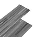 vidaXL Podlahové dosky 2,51 m² 18 pcs PVC Pruhovaná šedá – Obrázok 2