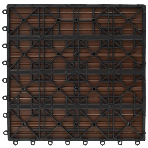 vidaXL Dlažba na terasu 11 pcs Hnedá 30 x 30 cm drevoplast – Obrázok 4