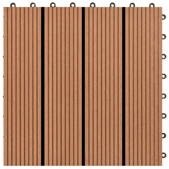 vidaXL Dlažba na terasu 11 pcs Hnedá 30 x 30 cm drevoplast – Obrázok 6