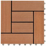 vidaXL Dlažba na terasu 11 pcs Hnedá 30 x 30 cm drevoplast – Obrázok 6
