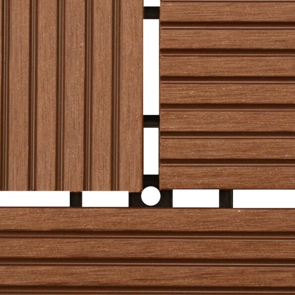 vidaXL Dlažba na terasu 11 pcs Hnedá 30 x 30 cm drevoplast – Obrázok 7