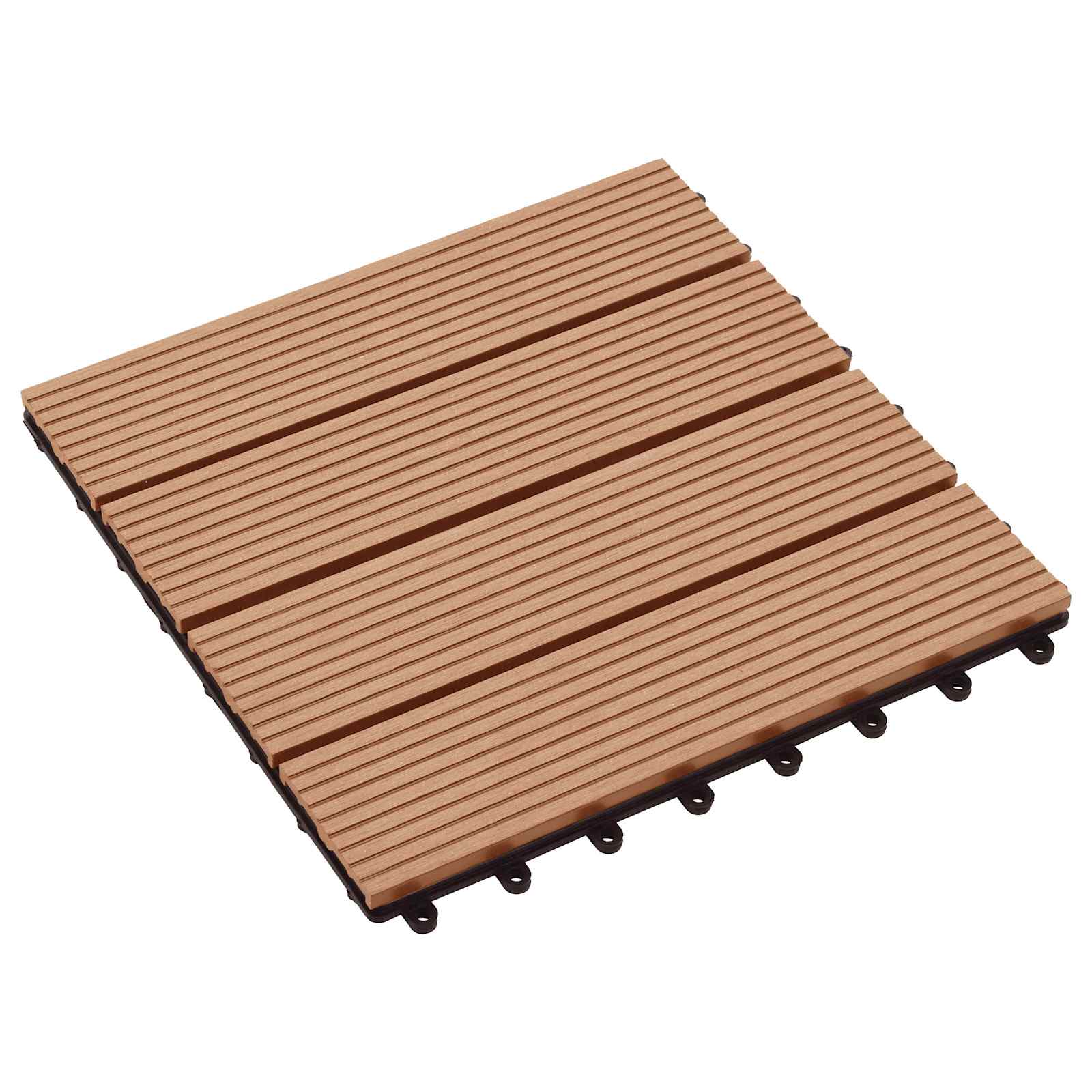 42046669_1.jpg vidaXL Dlažba na terasu 11 pcs Tík 30 x 30 cm drevoplast – Obrázok 1