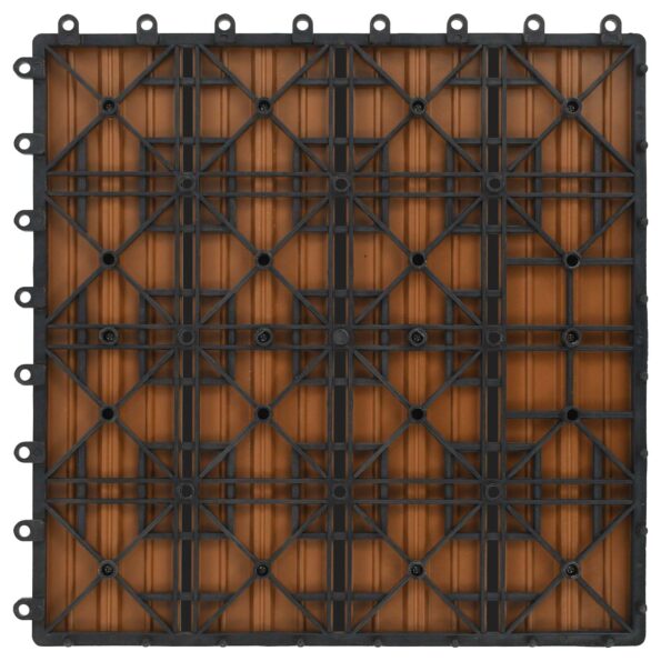 vidaXL Dlažba na terasu 11 pcs Tík 30 x 30 cm drevoplast – Obrázok 4