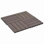 vidaXL Dlažba na terasu 11 pcs Tmavohnedá 30 x 30 cm drevoplast – Obrázok 3