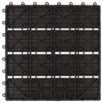 vidaXL Dlažba na terasu 11 pcs Tmavohnedá 30 x 30 cm drevoplast – Obrázok 4