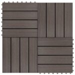 vidaXL Dlažba na terasu 11 pcs Tmavohnedá 30 x 30 cm drevoplast – Obrázok 5