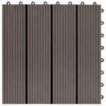 vidaXL Dlažba na terasu 11 pcs Tmavohnedá 30 x 30 cm drevoplast – Obrázok 6
