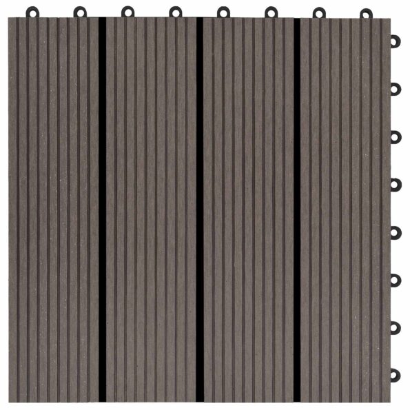 vidaXL Dlažba na terasu 11 pcs Tmavohnedá 30 x 30 cm drevoplast – Obrázok 6