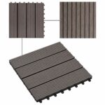 vidaXL Dlažba na terasu 11 pcs Tmavohnedá 30 x 30 cm drevoplast – Obrázok 7