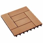 vidaXL Dlažba na terasu 11 pcs Tík 30 x 30 cm drevoplast