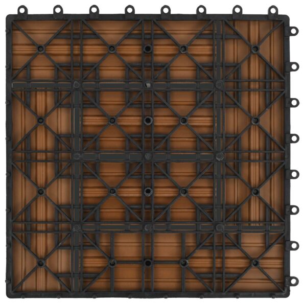 vidaXL Dlažba na terasu 11 pcs Tík 30 x 30 cm drevoplast – Obrázok 4