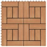vidaXL Dlažba na terasu 11 pcs Tík 30 x 30 cm drevoplast – Obrázok 5