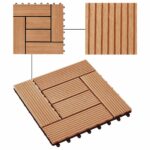 vidaXL Dlažba na terasu 11 pcs Tík 30 x 30 cm drevoplast – Obrázok 7