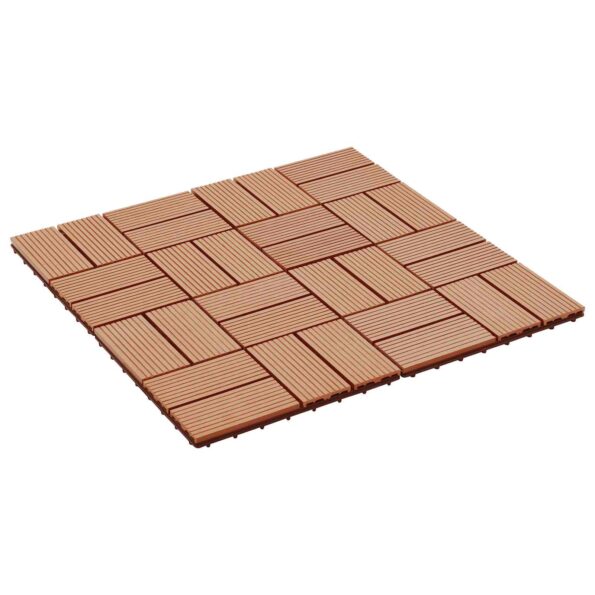 vidaXL Dlažba na terasu 11 pcs Tík 30 x 30 cm drevoplast – Obrázok 3