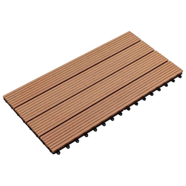 vidaXL Dlažba na terasu 6 pcs Hnedá 60 x 30 cm drevoplast – Obrázok 2