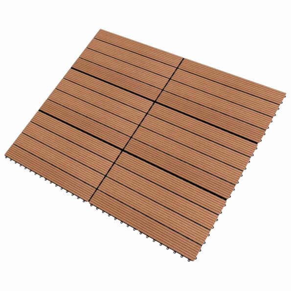 vidaXL Dlažba na terasu 6 pcs Hnedá 60 x 30 cm drevoplast – Obrázok 3