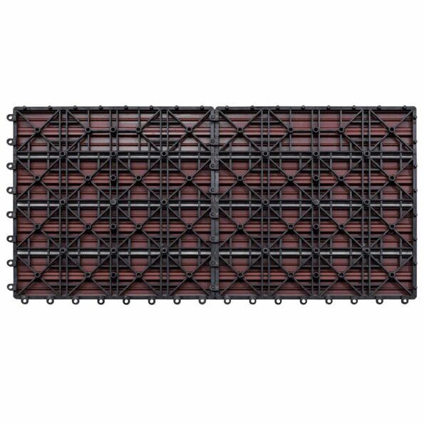 vidaXL Dlažba na terasu 6 pcs Hnedá 60 x 30 cm drevoplast – Obrázok 4