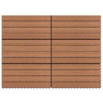 vidaXL Dlažba na terasu 6 pcs Hnedá 60 x 30 cm drevoplast – Obrázok 5